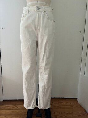 WE THE FREE - The Pacifica high rise slim straight leg JEANS Fall ivory,Size 26